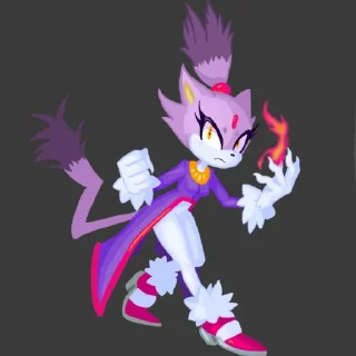 Telegram sticker 😠 Blaze the cat by @sonic_the_hednehog