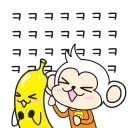 Sticker 🥺 바나나톡 - 바나나몽키