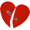 Sticker 💔 hearts ➜ @emoji1