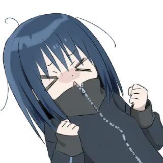 Telegram sticker ✊ Индиго-тян @Nyasticks