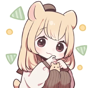 Telegram sticker 😊 hamstar-girl by sazi@LINE