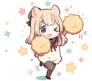 Telegram sticker ✊ hamstar-girl by sazi@LINE