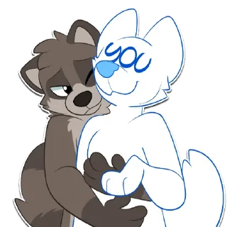 Telegram sticker 🤗 Waschbaerkebab
