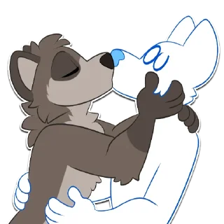 Telegram sticker 💋 Waschbaerkebab