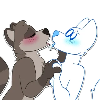Telegram sticker 💋 Waschbaerkebab