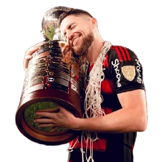 Telegram sticker 🧔 É TETRA! ❤️🖤🏆🏆🏆🏆