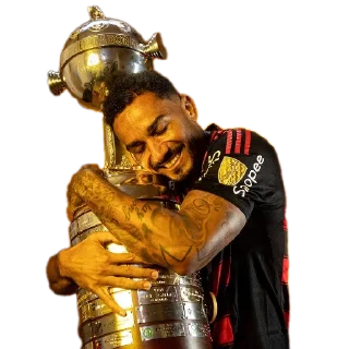 Telegram sticker 🤘 É TETRA! ❤️🖤🏆🏆🏆🏆