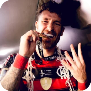 Telegram sticker 😎 É TETRA! ❤️🖤🏆🏆🏆🏆