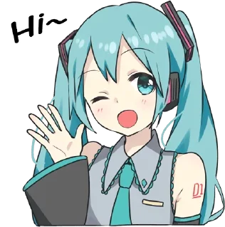 Telegram sticker 👋 Hatsune Miku