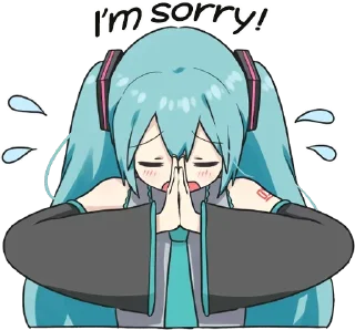 Telegram sticker 😓 Hatsune Miku