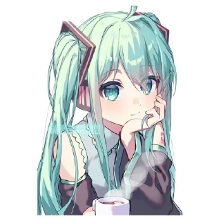 Telegram sticker ☺️ :     ° @bezdomnyefei °     :    [ Hatsune Miku ]
