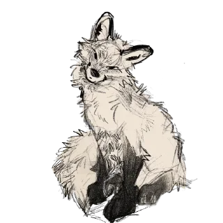 Telegram sticker ❓ Slava's Dumpster-Fox Hideout