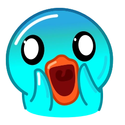 Telegram stiker 😱 Cyan Duck - @AquaToastyFox