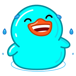 Sticker 😂 Cyan Duck - @AquaToastyFox