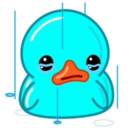 Telegram stiker 😭 Cyan Duck - @AquaToastyFox