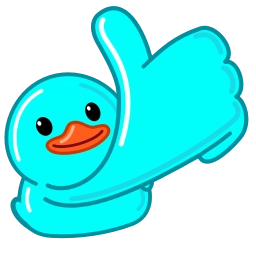 Telegram stiker 👍 Cyan Duck - @AquaToastyFox