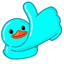 Video sticker 👍 Cyan Duck - @AquaToastyFox