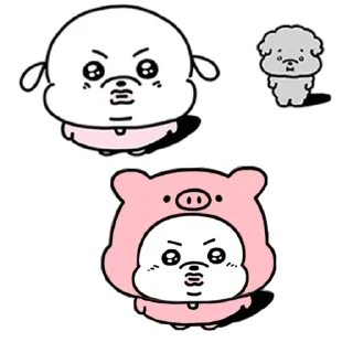 Telegram sticker 🫥 푸하르는 룽지꺼