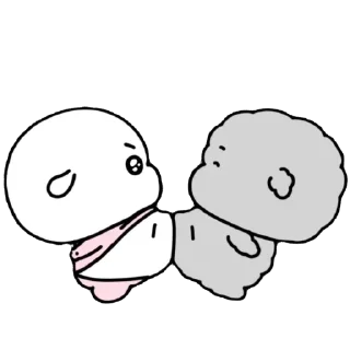 Telegram sticker 🫥 푸하르는 룽지꺼