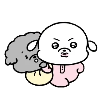 Telegram sticker 🫥 푸하르는 룽지꺼