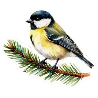 Telegram sticker 🐦 Акварельная зима от @ckladstikerov7