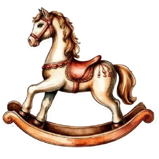Video sticker 🐎 Акварельная зима от @ckladstikerov7
