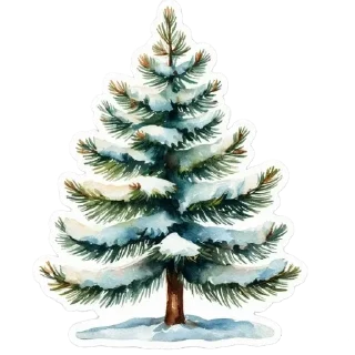 Telegram sticker 🌲 Акварельная зима от @ckladstikerov7