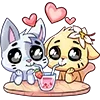 Video sticker 👩‍❤️‍👨 Бисквит и ...
