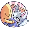 Sticker 😴 Бисквит и Ванилька @TgEmojis