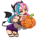 Telegram sticker 🎃 Pink Power