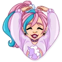 Telegram sticker 🙆 Pink Power