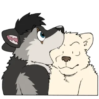 Telegram sticker 🦷 Aurora and Fell 2