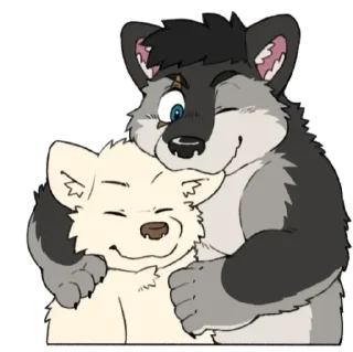 Telegram sticker 🦷 Aurora and Fell 2