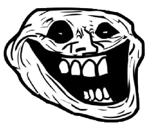 Telegram stiker 🤪 Trollface @MoiStikiBot