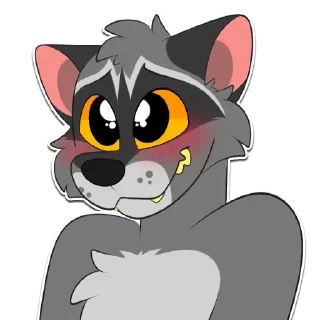 Telegram sticker 😊 Big Gay 🦝