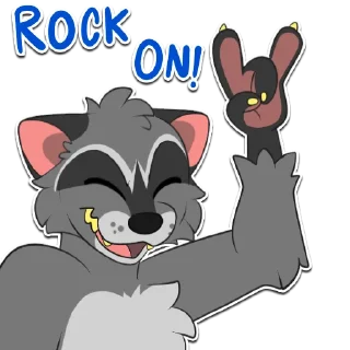 Telegram sticker 🤟 Big Gay 🦝