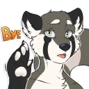 Video sticker 🖐 Silvy Grey Red Panda