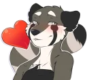 Telegram stiker ❤ Silvy Grey Red Panda