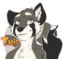 Telegram stiker ☝ Silvy Grey Red Panda