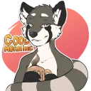 Telegram stiker ☕ Silvy Grey Red Panda