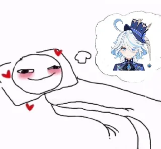 Telegram sticker 🥰 Furina🌊 @abyssofmelancholy