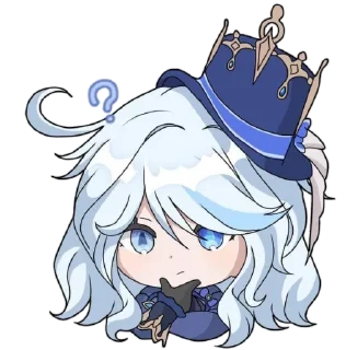 Telegram sticker ❓ Furina🌊 @abyssofmelancholy