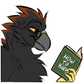 Telegram sticker 📖 Silver! by @birbbirb00