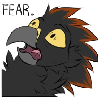Telegram sticker 😰 Silver! by @birbbirb00