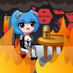 Telegram sticker 🔥 Ayanami Rei #127 @sticker_bot