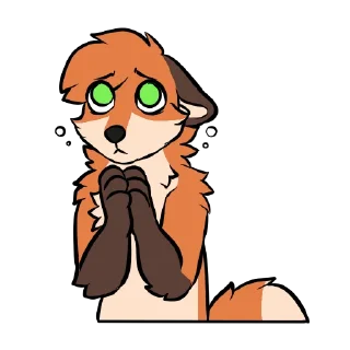 Telegram sticker 😨 🍀 Lucky Fox 🦊 v1 @TheLuckyFox
