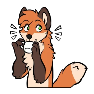 Telegram sticker ☕️ 🍀 Lucky Fox 🦊 v1 @TheLuckyFox