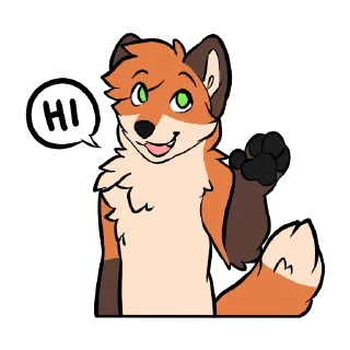 Telegram sticker 👋 🍀 Lucky Fox 🦊 v1 @TheLuckyFox