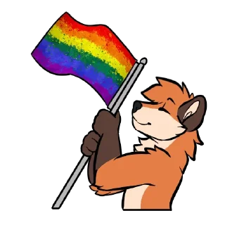 Sticker 🏳️‍🌈 🍀 Lucky Fox 🦊 v1 @TheLuckyFox