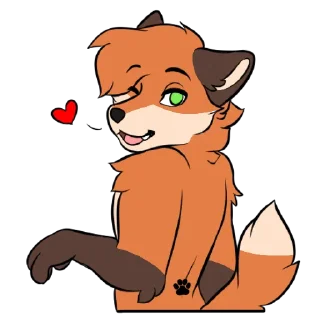 Telegram sticker 😉 🍀 Lucky Fox 🦊 v1 @TheLuckyFox